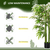 HOMCOM 4.5FT Artificial Bamboo Tree in Pot, Indoor Outdoor Fake Plants for Home Office Living Room Decor, Green