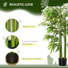 HOMCOM 4.5FT Artificial Bamboo Tree in Pot, Indoor Outdoor Fake Plants for Home Office Living Room Decor, Green