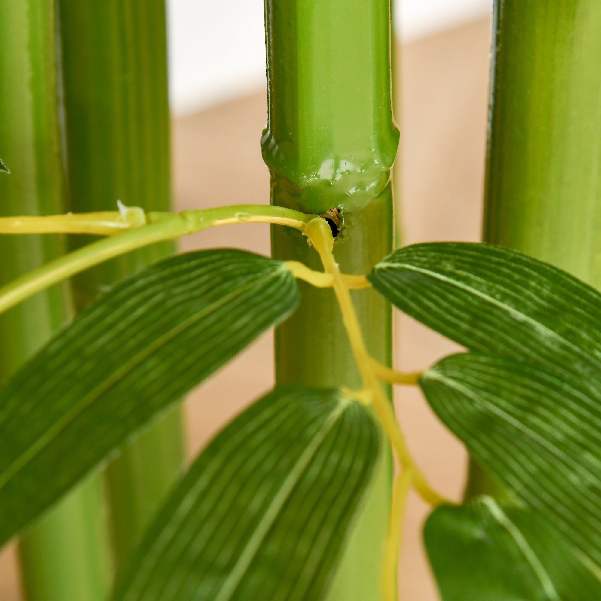 HOMCOM 4.5FT Artificial Bamboo Tree in Pot, Indoor Outdoor Fake Plants for Home Office Living Room Decor, Green