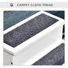 PawHut Pet Steps 3-Step Dog Stairs for Small Dogs Cats and Wooden Ramp with Storage Box Carpet Tread, White