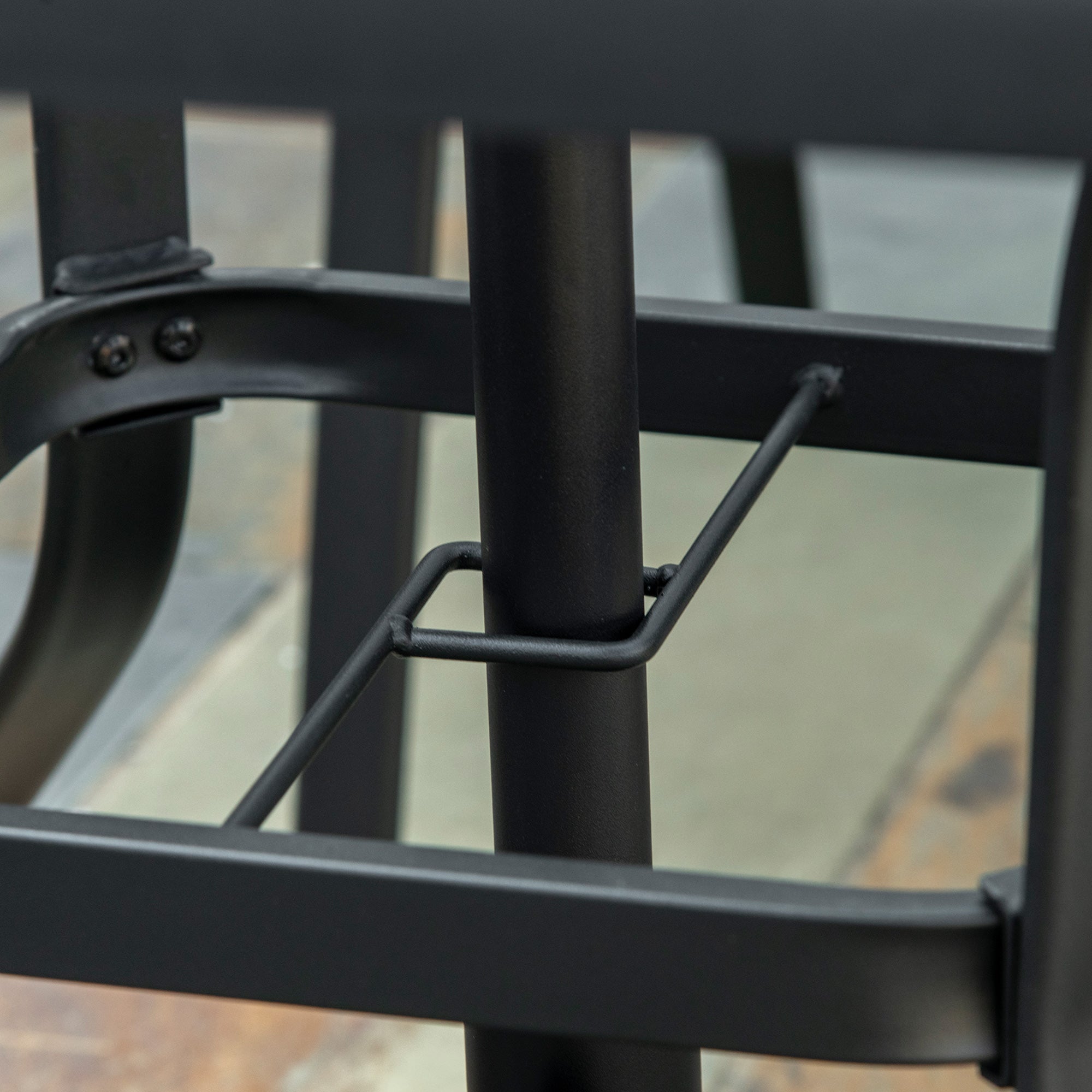 Outsunny 5 Piece Patio Dining Set, Outdoor Square Dining Table and 4 Cushioned Armchairs, Tempered Glass Top Table with Umbrella Hole for Garden, Patio, Balcony, Black