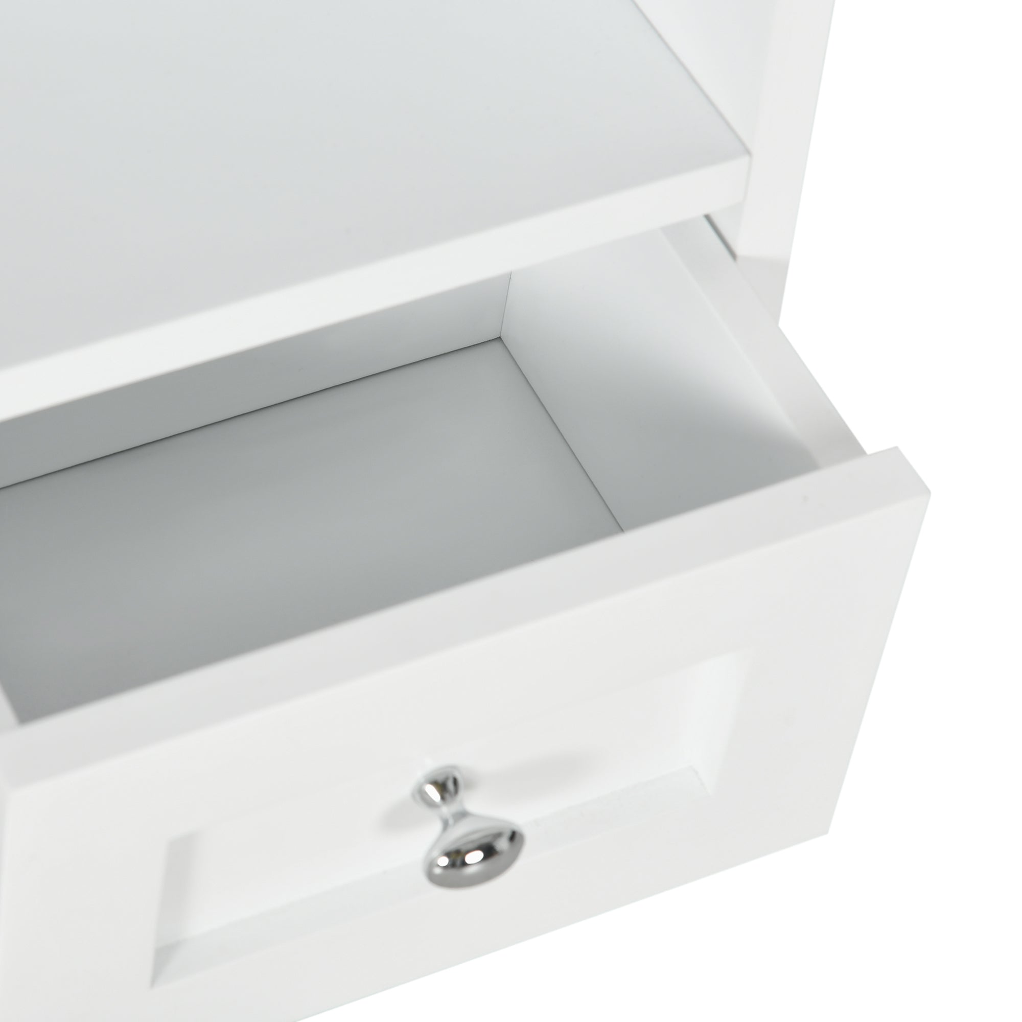 kleankin Bathroom Wall Cabinet, Medicine Cabinet, Over Toilet Storage Cabinet with Shelf and Drawers for Hallway, Living Room, White