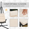 Outdoor Patio Wicker Hanging Egg Chair with Stand, Hammock Swing Chair with Cushion and Pillow, swing Chair with Stand, Cup Holder for Backyard, Garden, Porch, Beige