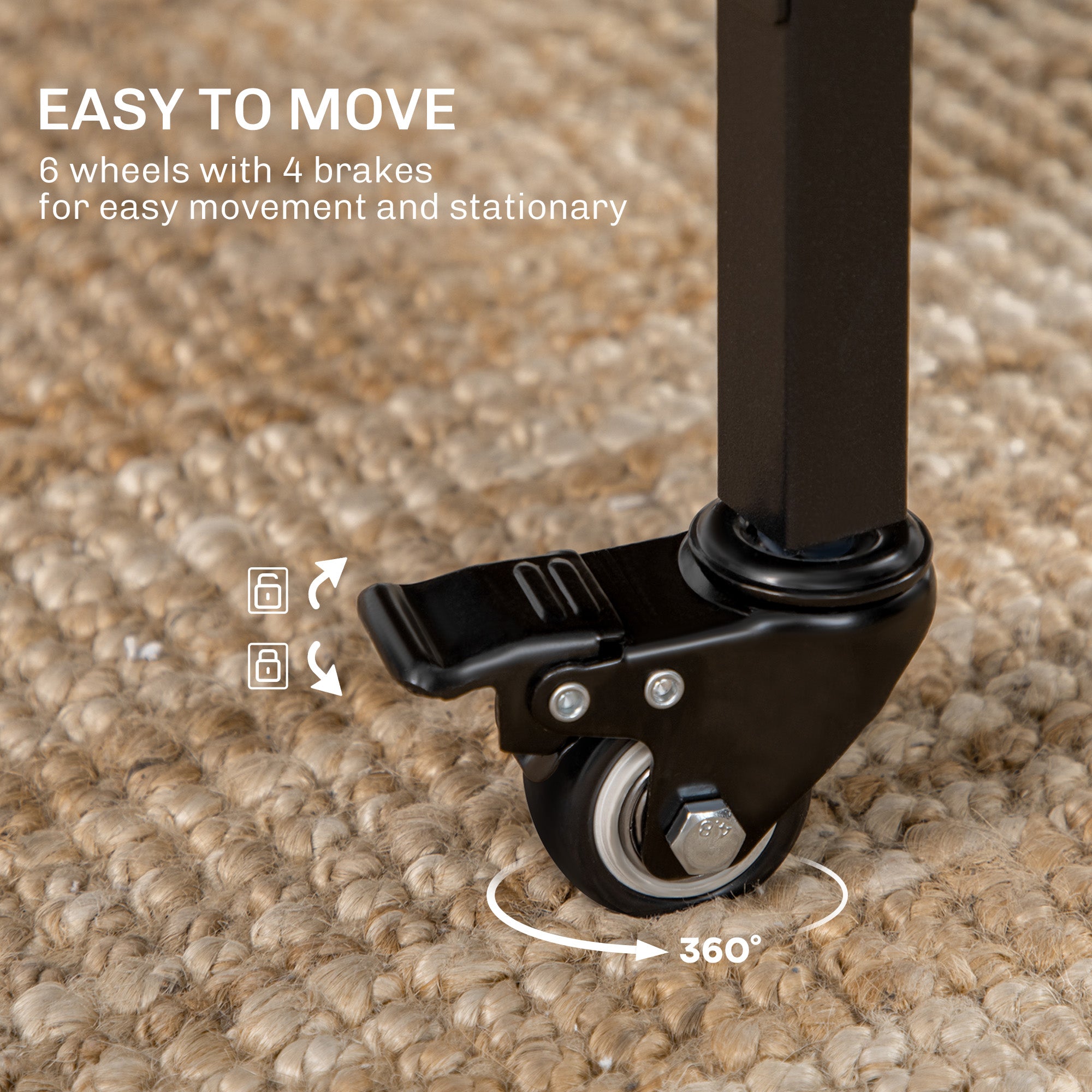 HOMCOM Folding Dining Table, Mobile Drop Leaf Table, Extendable Kitchen Table with Storage Shelf and 6 Wheels for Small Spaces, Rustic Brown