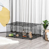 PawHut Pet Playpen Small Animal Cage, 22 Panels, Portable Metal Wire Fence with Door for Bunny, Guinea Pig, Chinchilla, Hedgehog, Each Panel Size 14" x 18"