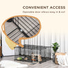 PawHut Pet Playpen Small Animal Cage, 22 Panels, Portable Metal Wire Fence with Door for Bunny, Guinea Pig, Chinchilla, Hedgehog, Each Panel Size 14" x 18"