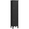 kleankin Bathroom Tall Cabinet, Freestanding Storage Organizer with Adjustable Shelves and 2 Doors, Black