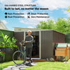 Outsunny 11' x 9' Steel Garden Storage Shed, Outdoor Metal Tool House with Double Sliding Doors & 2 Air Vents, Grey