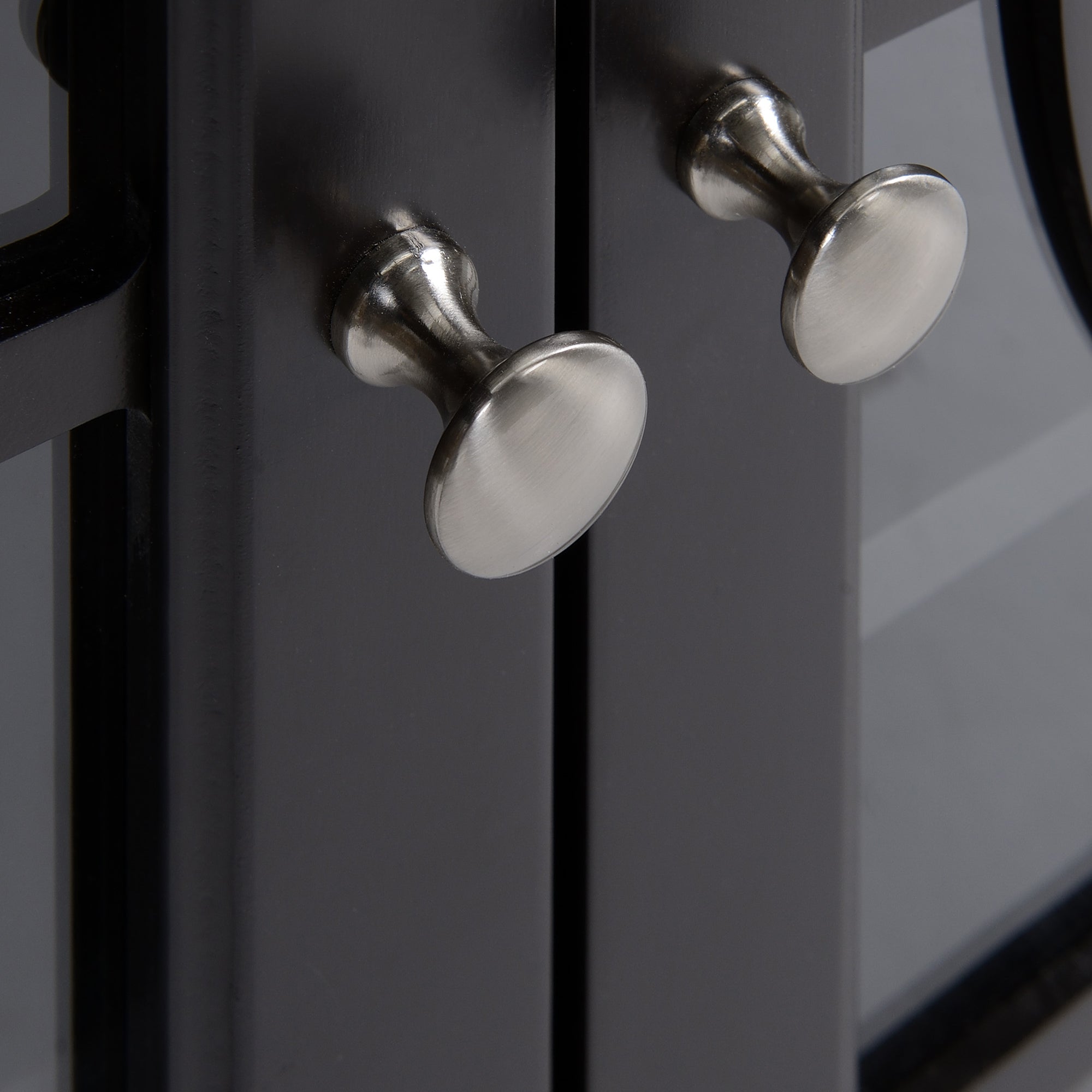 HOMCOM Sideboard Display Cabinet with Double Framed Glass Doors, 2 Adjustable Shelves, and Elevated Base, Espresso