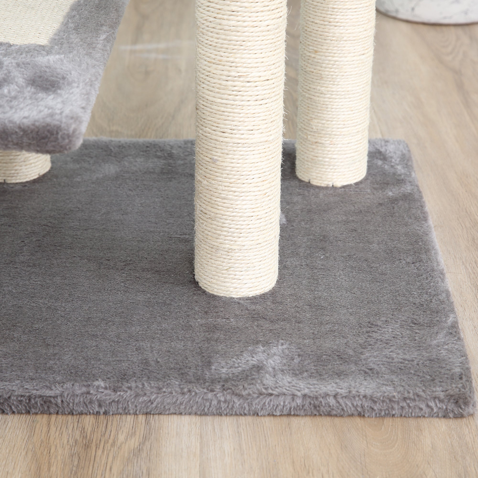 PawHut 40" 5-Level Revolving Stair Cat Tree Scratcher Climbing Activity Tower with Play Center and Resting Perch, Grey