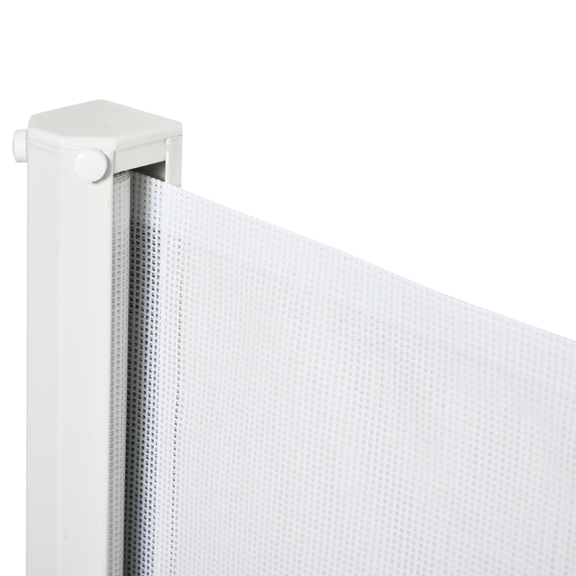 PawHut Retractable Safety Gate, Dog Pet Barrier, Folding Protector, for Home, Doorway, Stairs, 82.5H x 115Lcm - White
