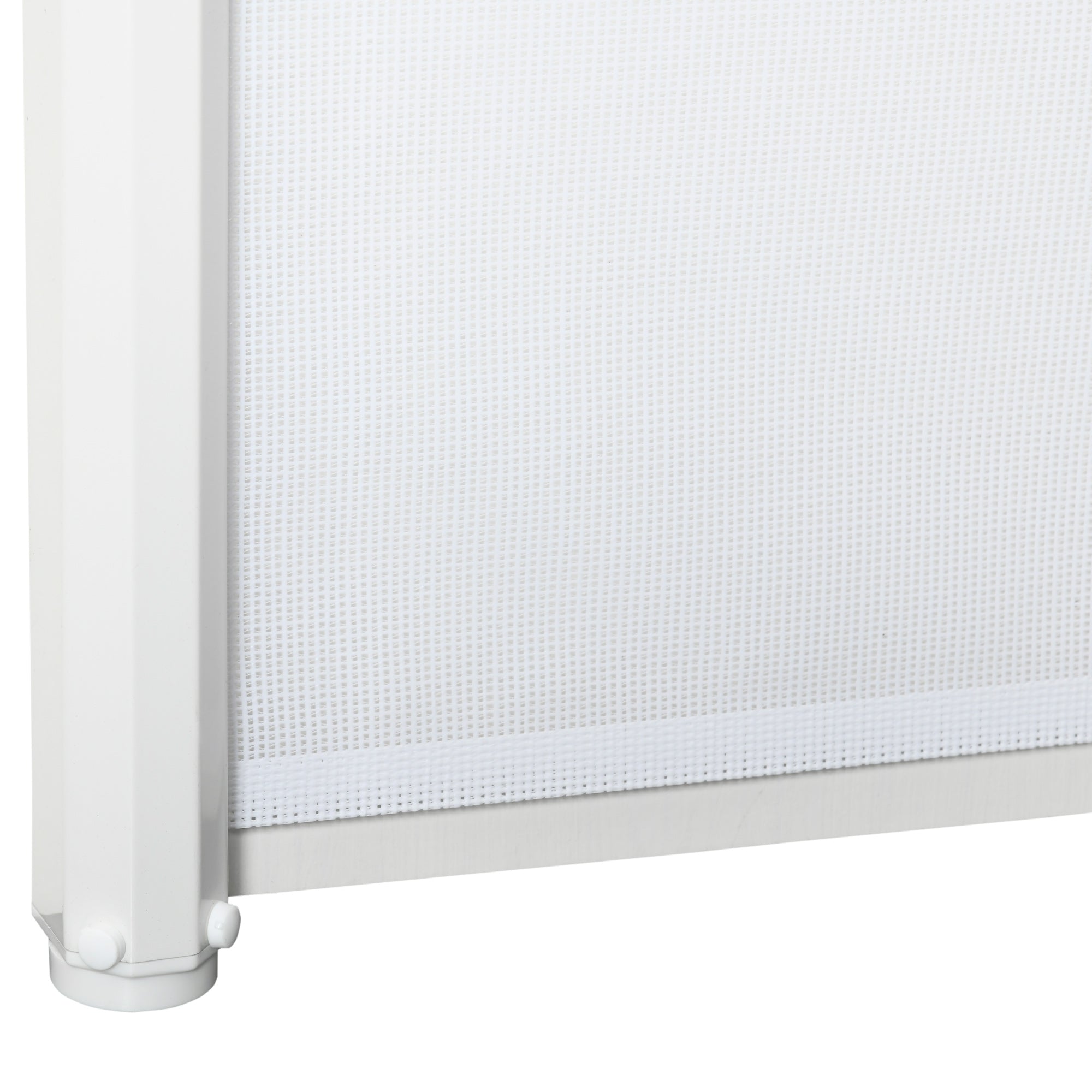 PawHut Retractable Safety Gate, Dog Pet Barrier, Folding Protector, for Home, Doorway, Stairs, 82.5H x 115Lcm - White