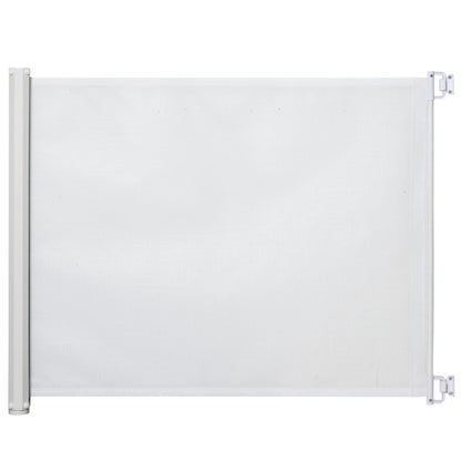 PawHut Retractable Safety Gate, Dog Pet Barrier, Folding Protector, for Home, Doorway, Stairs, 82.5H x 115Lcm - White