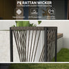 Outsunny Rattan Solar Floor Lamp, Solar Powered Outdoor Lamp with Auto On/Off LED Lights, IP44 Waterproof, Decorative Outdoor Lantern for Patio, Porch, Pathway, Grey