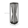 Outsunny Rattan Solar Floor Lamp, Solar Powered Outdoor Lamp with Auto On/Off LED Lights, IP44 Waterproof, Decorative Outdoor Lantern for Patio, Porch, Pathway, Grey