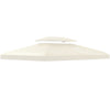 Outsunny 13.1' x 9.8' Gazebo Replacement Canopy 2 Tier Top UV Cover Pavilion Garden Patio Outdoor, Cream White (TOP ONLY)