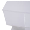 HOMCOM Side Table with Storage, Small End Table with 3-Tier Shelf, Square Coffee Table for Living Room, White