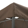 Outsunny 13.1' x 9.8' Gazebo Replacement Canopy, 2 Tier Top Roof Garden Pavilion UV Cover, Brown (TOP ONLY)