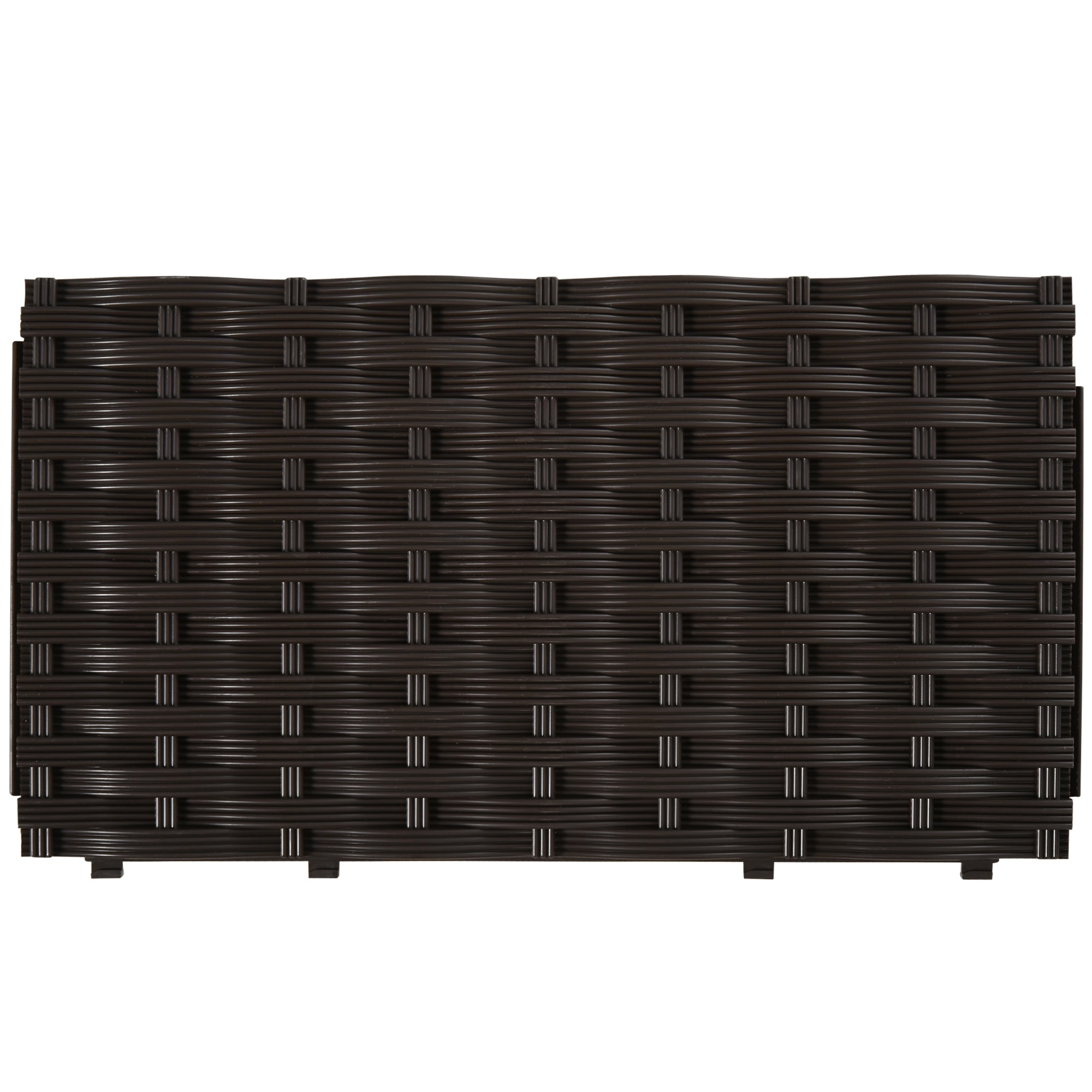Outsunny 1 Piece Raised Garden Bed PP Raised Flower Bed Vegetable Herb Grow Box Stand Brown
