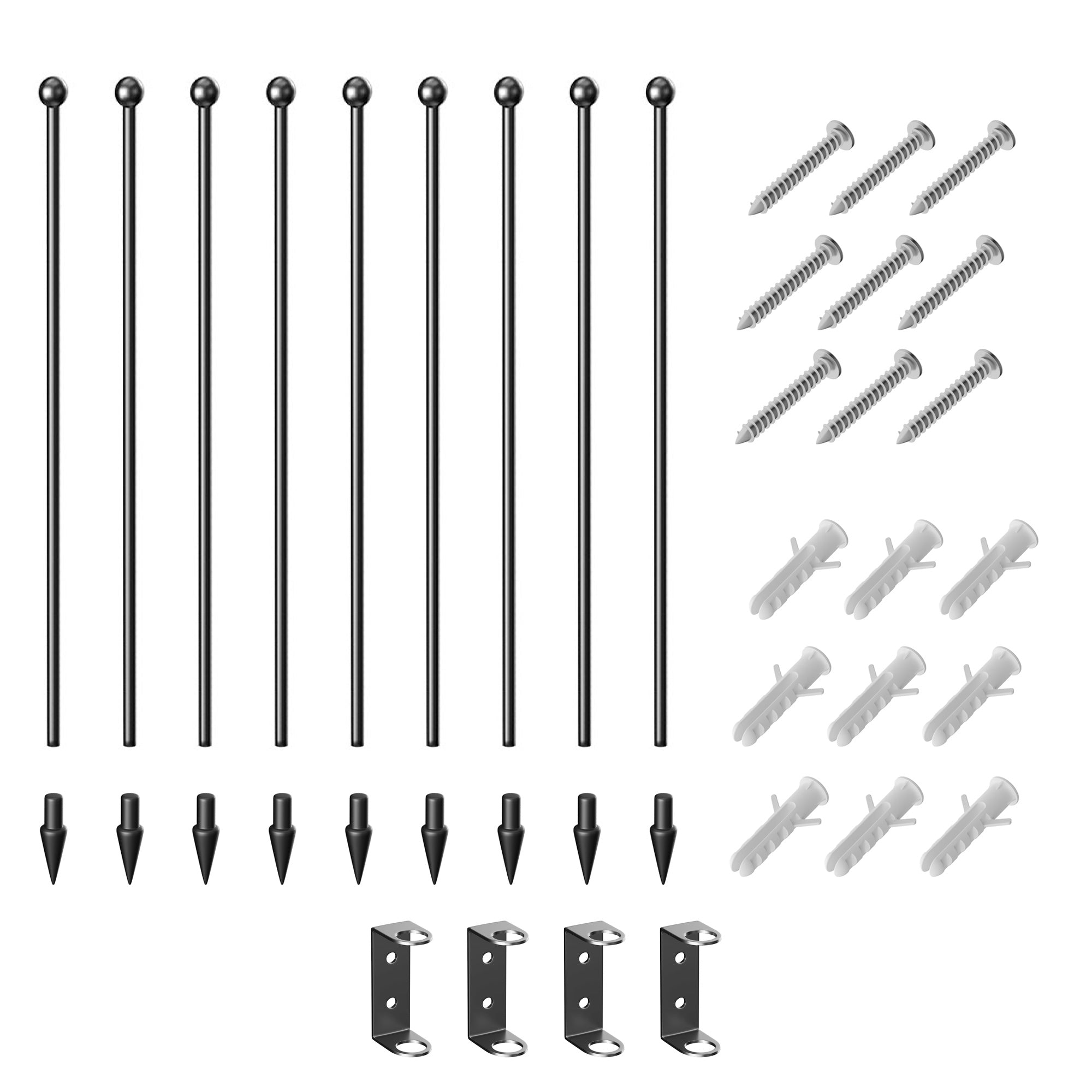 PawHut Heavy Duty Dog Playpen, Steel Dog Pen with Door, Pet Exercise Fence, Outdoor Indoor DIY Design for Small and Medium Dogs, 24" Height, 8 Panels