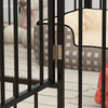 PawHut Heavy Duty Dog Playpen, Steel Dog Pen with Door, Pet Exercise Fence, Outdoor Indoor DIY Design for Small and Medium Dogs, 24" Height, 8 Panels
