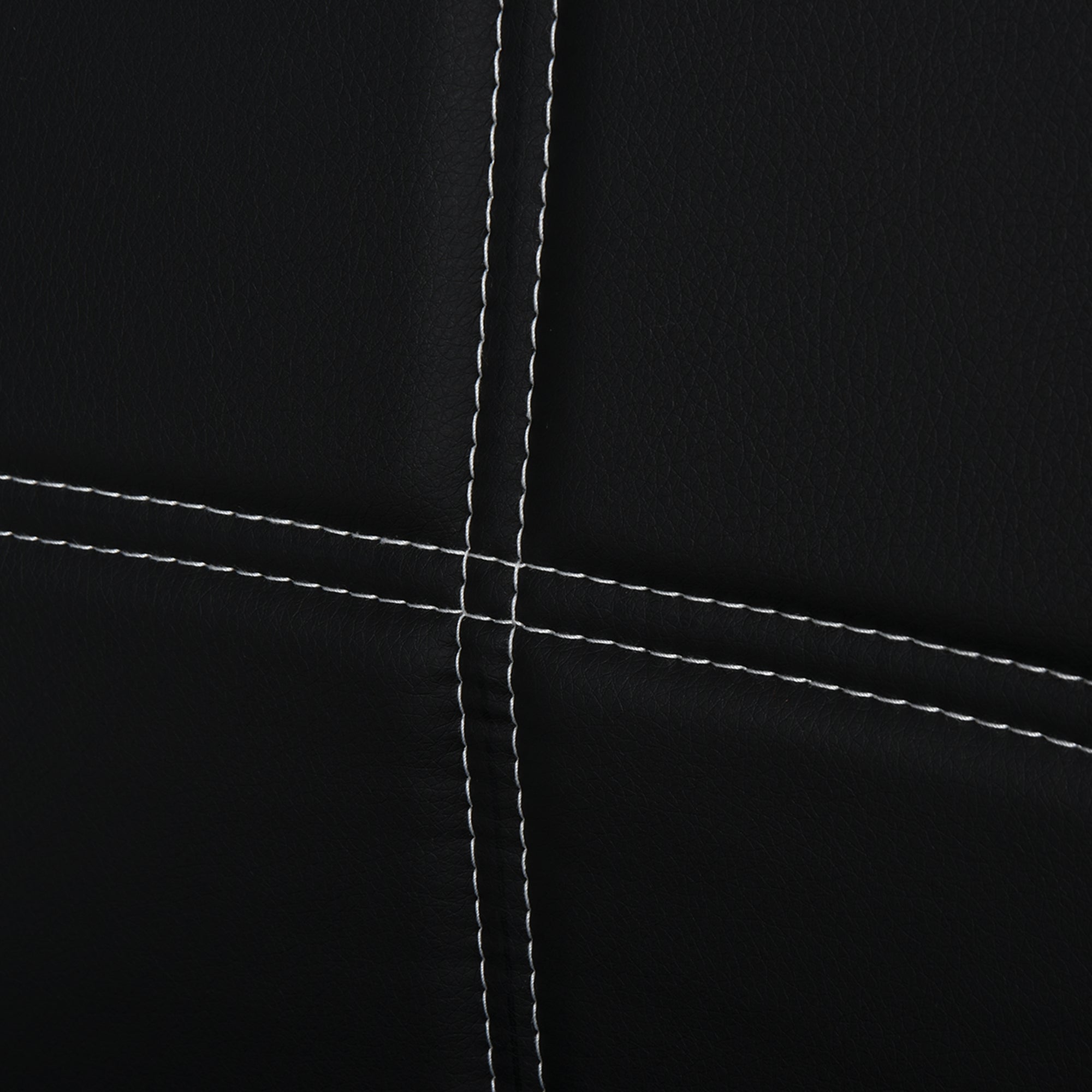 HOMCOM Dining Table Set for 2, 3-Piece Rectangular Glass Kitchen Table and Chairs with Metal Frame and Faux Leather Upholstery for Dining Room, Living Room, Black