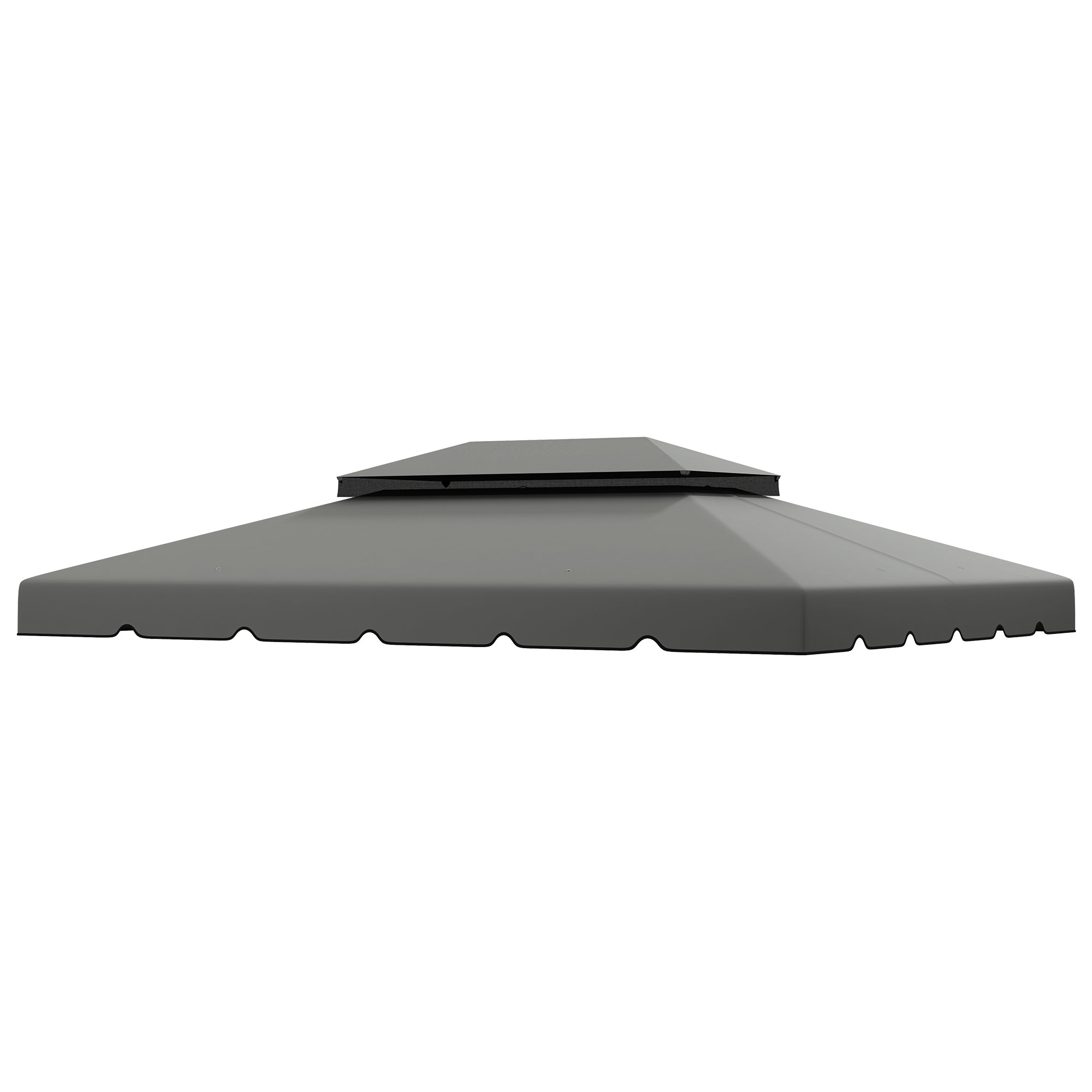 Outsunny 13.1' x 9.8' Gazebo Replacement Canopy, Gazebo Top Cover with Double Vented Roof for Garden Patio Outdoor TOP ONLY, Grey