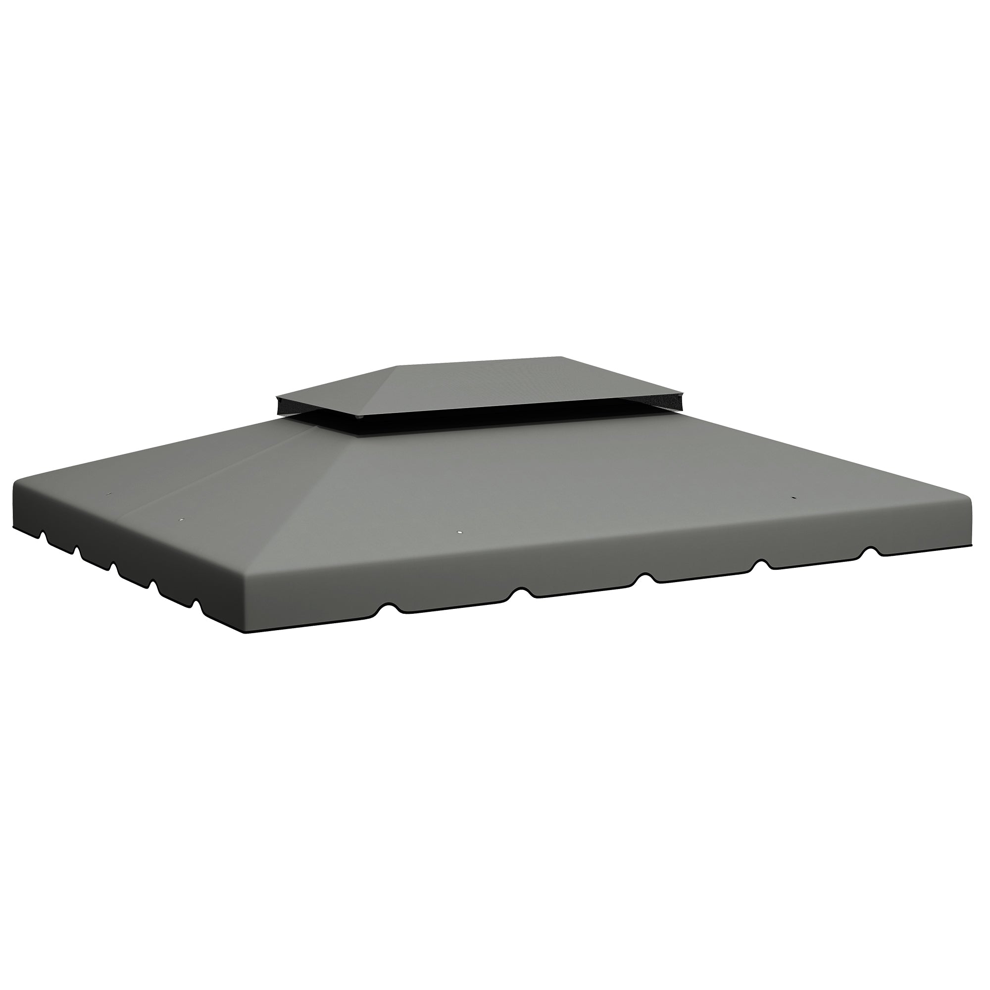 Outsunny 13.1' x 9.8' Gazebo Replacement Canopy, Gazebo Top Cover with Double Vented Roof for Garden Patio Outdoor TOP ONLY, Grey