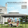 Outsunny 13.1' x 9.8' Gazebo Replacement Canopy, Gazebo Top Cover with Double Vented Roof for Garden Patio Outdoor TOP ONLY, Grey