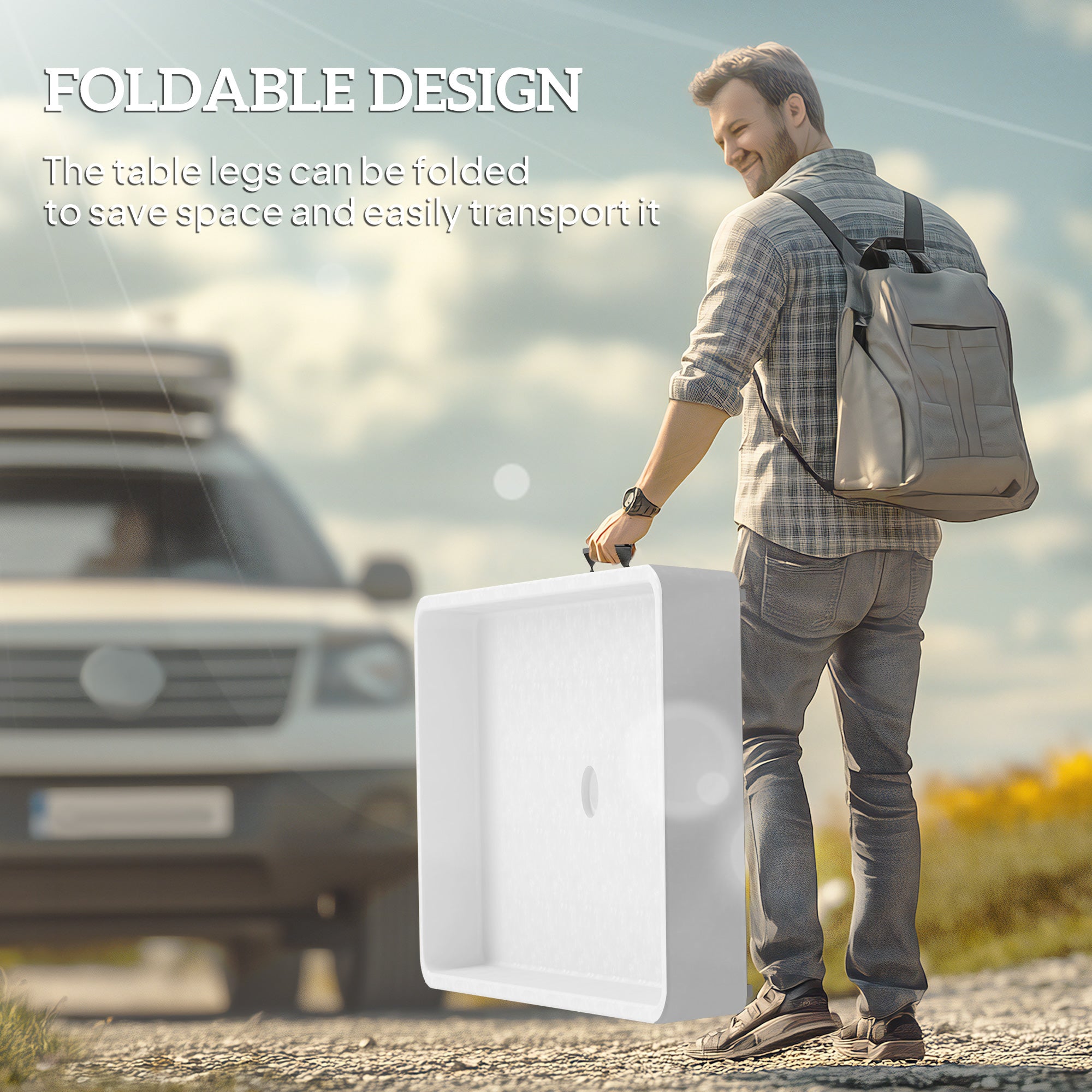 Outsunny 3.4ft Folding Ice Cooler Table with Drain, Party Cooler for Drinks, Outdoor Cooler Table with Storage Shelf, Patio Cooler Table for Party Picnic BBQ Camping Wedding, White