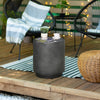 HOMCOM Round Side Table, Lightweight Accent Table with Terrazzo Finish, 17" End Table with 4 Adjustable Feet for Indoor, Outdoor, Charcoal Grey