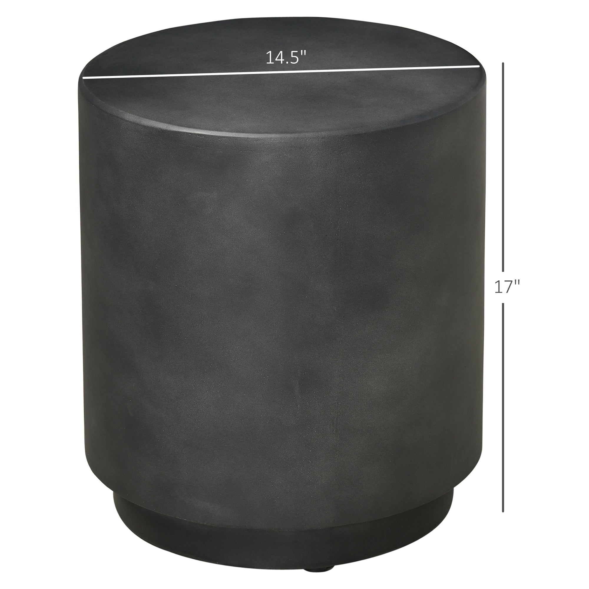 HOMCOM Round Side Table, Lightweight Accent Table with Terrazzo Finish, 17