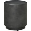 HOMCOM Round Side Table, Lightweight Accent Table with Terrazzo Finish, 17" End Table with 4 Adjustable Feet for Indoor, Outdoor, Charcoal Grey
