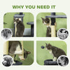 PawHut 53" Cat Tree, Multi-Level Cat Tower for Indoor Cats with Sisal Scratching Posts, Cat Condo, Beds, Platforms, Ramp, Toy Balls, Cat Activity Center, Dark Grey