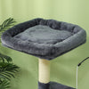 PawHut 53" Cat Tree, Multi-Level Cat Tower for Indoor Cats with Sisal Scratching Posts, Cat Condo, Beds, Platforms, Ramp, Toy Balls, Cat Activity Center, Dark Grey