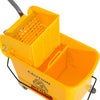 HOMCOM Mop Bucket with Wringer on Wheels for Floor Cleaning, 5 Gallon, Separate Dirty and Clean Water, Yellow