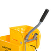 HOMCOM Mop Bucket with Wringer on Wheels for Floor Cleaning, 5 Gallon, Separate Dirty and Clean Water, Yellow