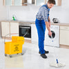 HOMCOM Mop Bucket with Wringer on Wheels for Floor Cleaning, 5 Gallon, Separate Dirty and Clean Water, Yellow
