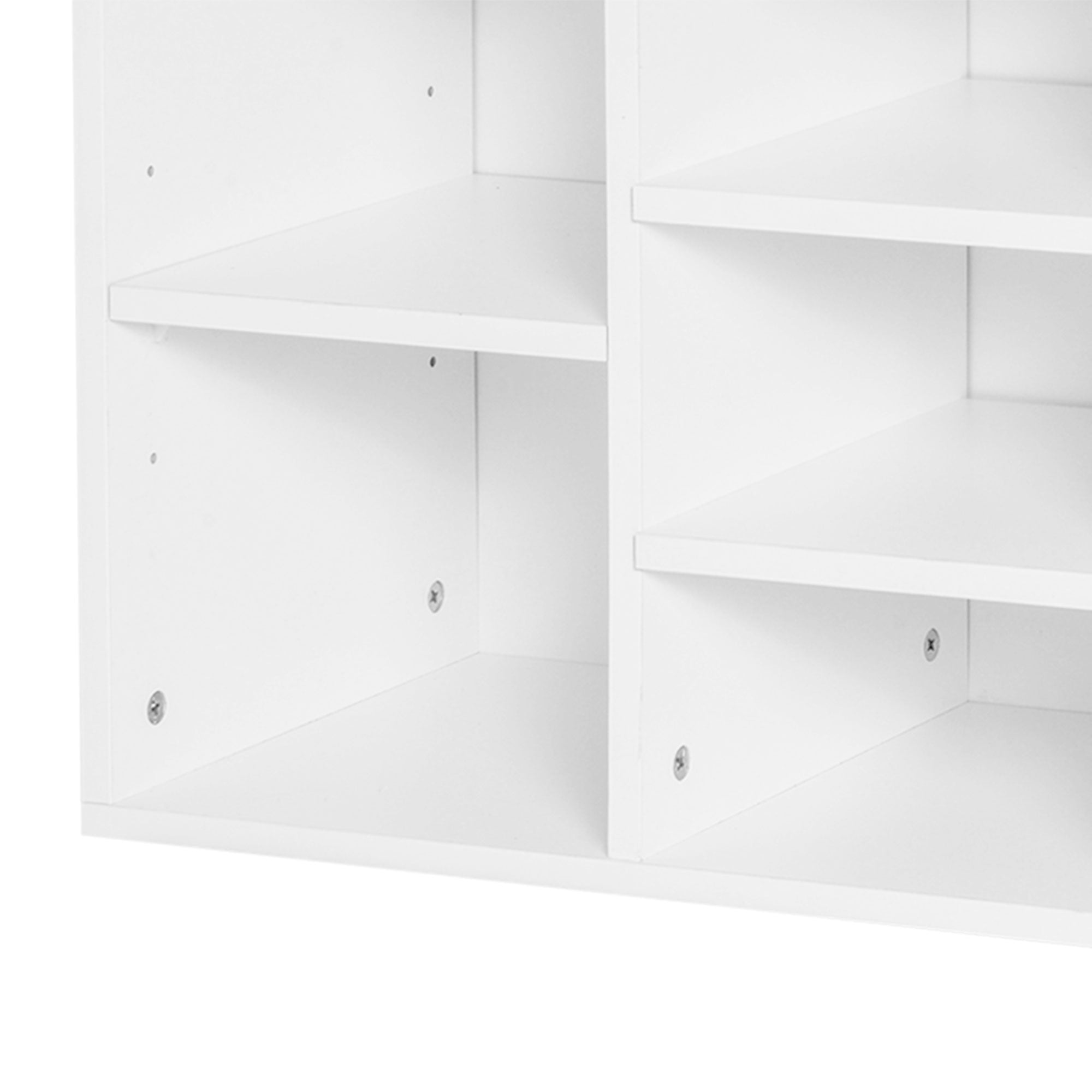 HOMCOM Shoe Bench with Storage, Upholstered Entryway Bench with Adjustable Shelves, Cushion for Living Room, Hallway, White