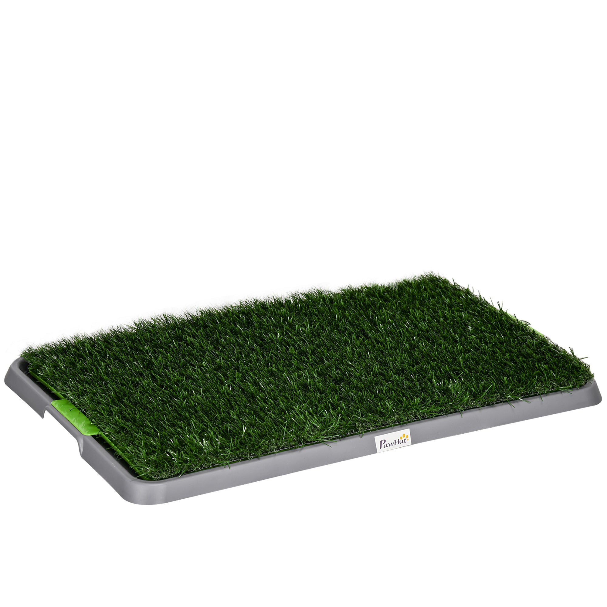 PawHut Grass Pee Pad for Dogs, 26" x 16" Artificial Grass with Tray for Dogs Potty Training Indoor Outdoor, Green