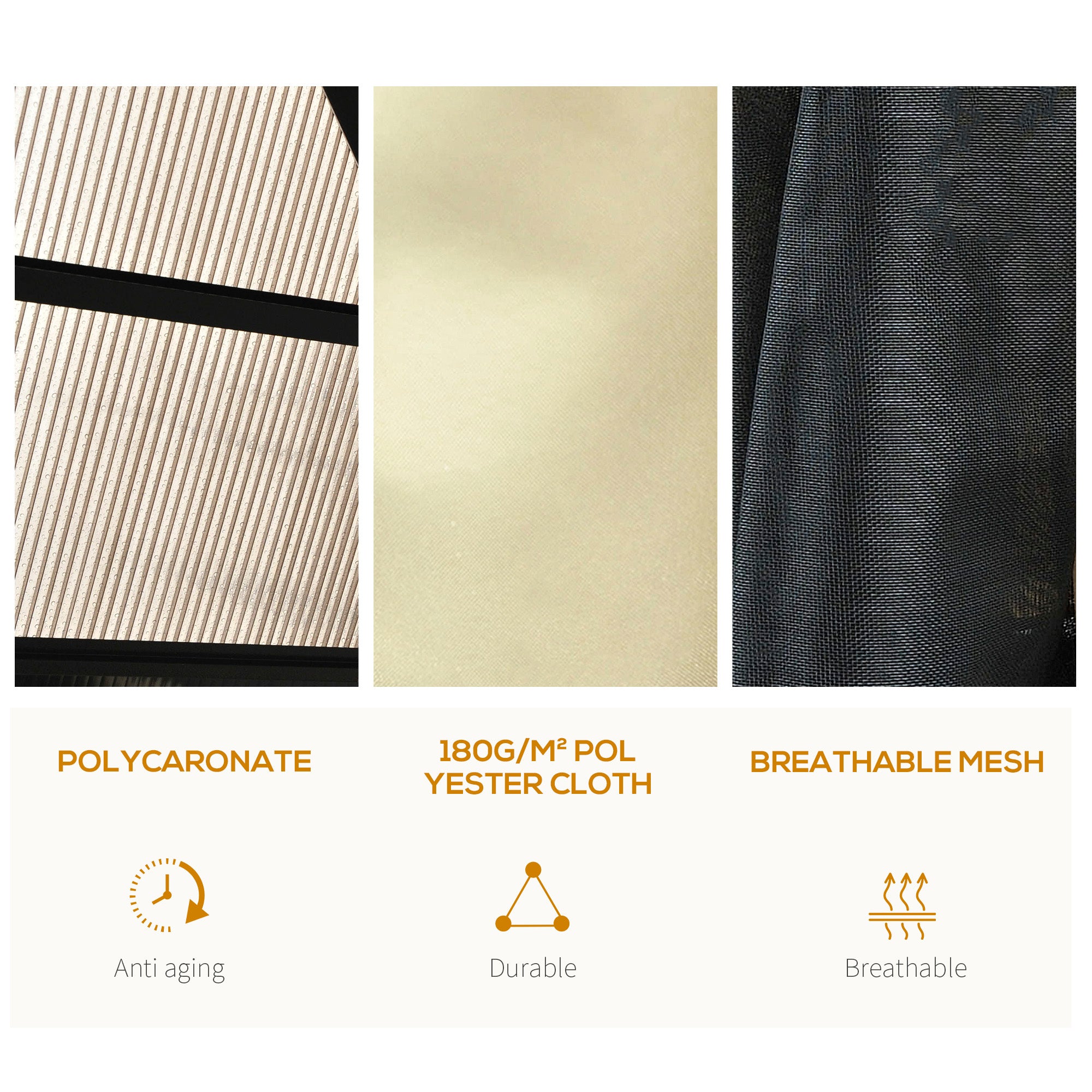 Outsunny 12' x 14' Hardtop Gazebo, Outdoor Gazebo Canopy Sun Shelter Waterproof with Aluminum Frame, Polycarbonate Panels Rooftop, Sidewalls, and Mosquito Netting