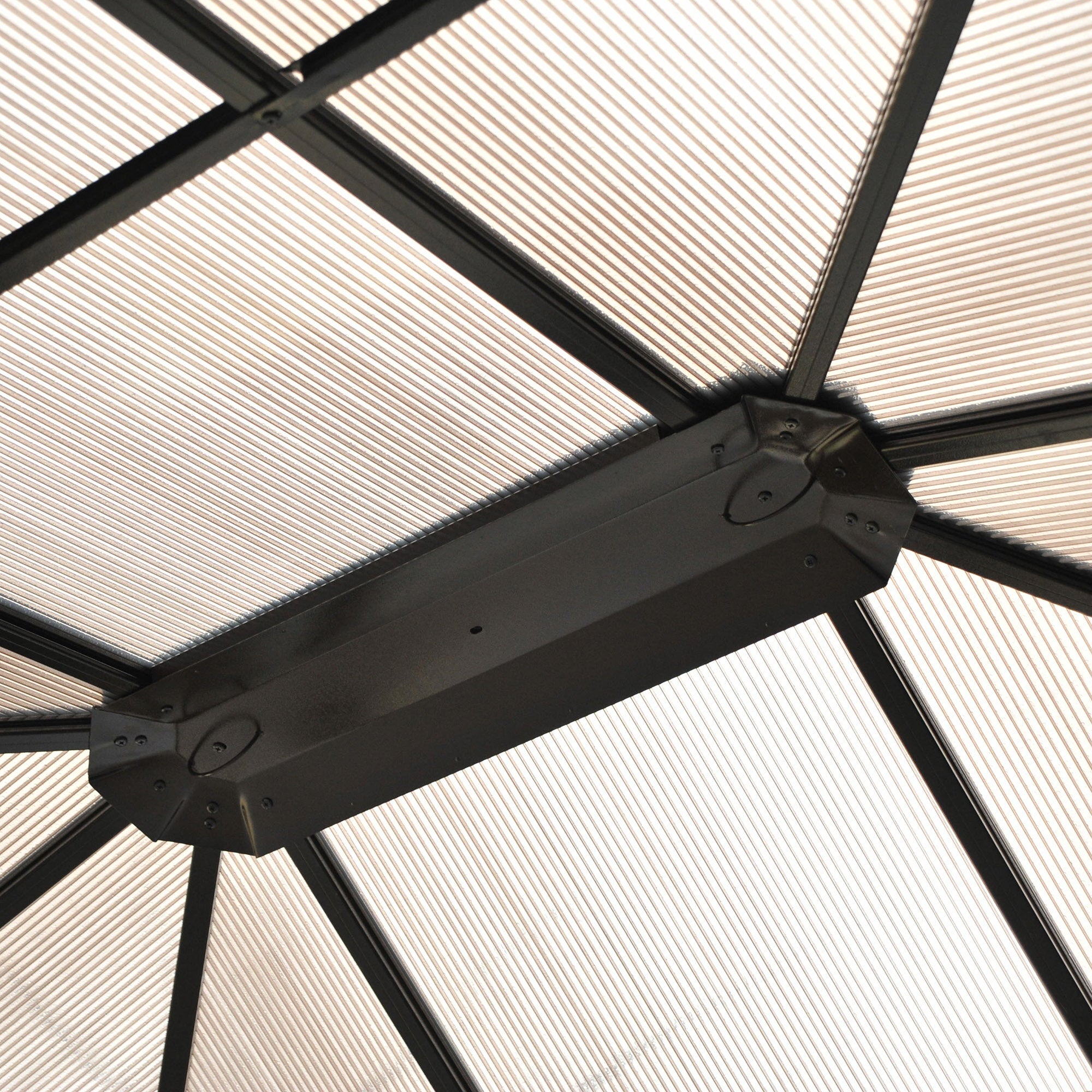 Outsunny 12' x 14' Hardtop Gazebo, Outdoor Gazebo Canopy Sun Shelter Waterproof with Aluminum Frame, Polycarbonate Panels Rooftop, Sidewalls, and Mosquito Netting