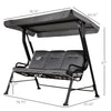Outsunny 3-Person Porch Swing Patio Swing Chair with Canopy for Patio, Garden, Backyard, Poolside, Grey