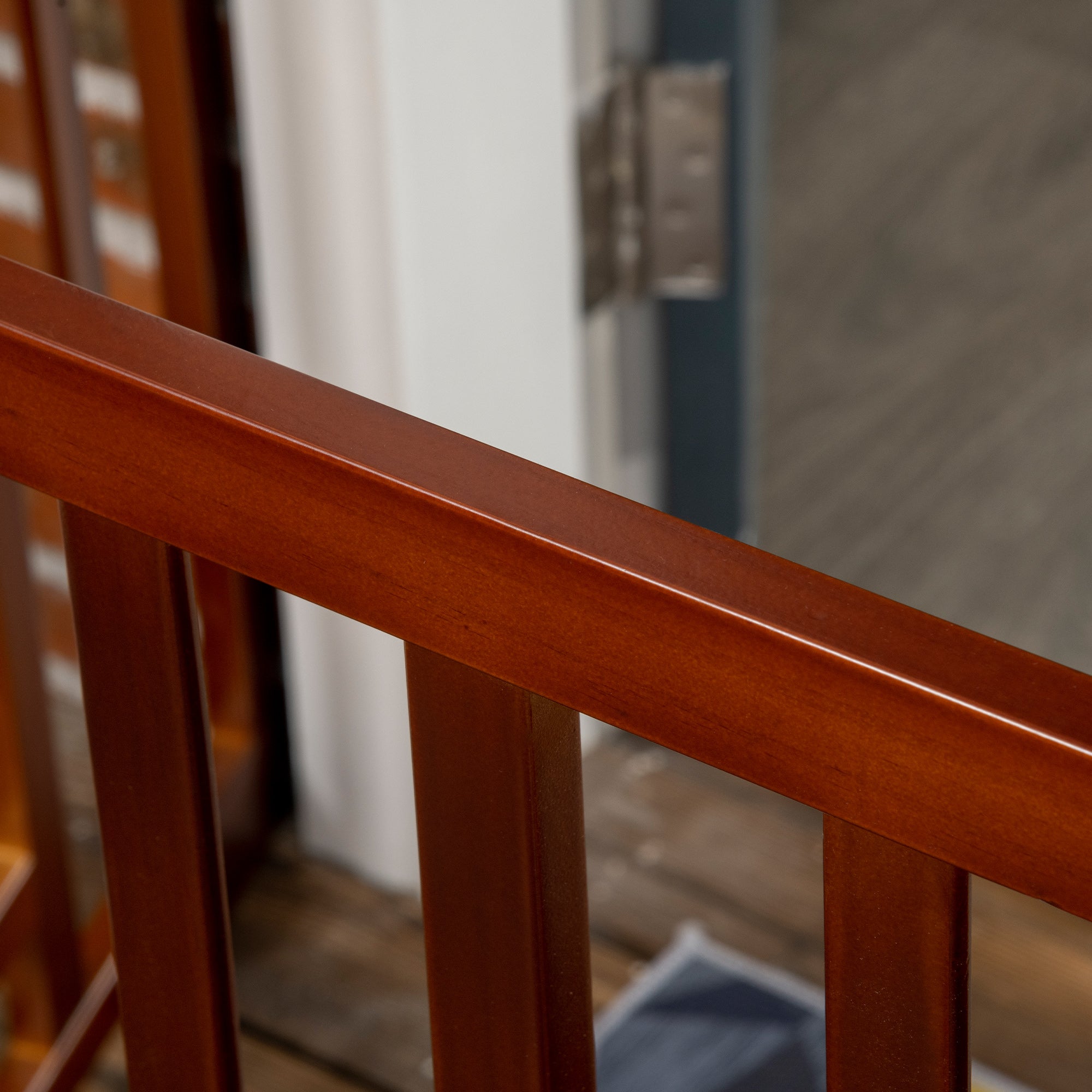 PawHut Freestanding Pet Gate with 2PCS Support Feet, 3 Panels Folding Dog Gates for the House Doorway Stairs, with Cat Door, Expands up to 71.3" Wide, 29.9" Tall, Espresso