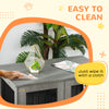 PawHut Dog Crate Furniture with Lockable Magnetic Door, Adjustable feet, Indoor Dog Kennel End Table for Small & Medium Dogs, Grey
