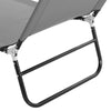 Outsunny Folding Outdoor Lounge Chair Set of 2, Steel Poolside Sun Tanning Chairs with 5 Level Reclining Back and Breathable Mesh for Beach, Yard, Patio, Dark Grey