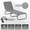 Outsunny Folding Outdoor Lounge Chair Set of 2, Steel Poolside Sun Tanning Chairs with 5 Level Reclining Back and Breathable Mesh for Beach, Yard, Patio, Dark Grey