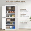 HOMCOM 72.5" Kitchen Pantry Cabinet, Freestanding Kitchen Pantry Storage Cabinet with 4 Doors, White