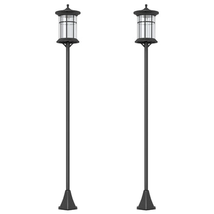 Outsunny Solar Lamp Post Light, 72" LED Outdoor Street Light, Waterproof IP44 for Patio, Garden, Backyard, Pathway, Cool White, 2 Pack