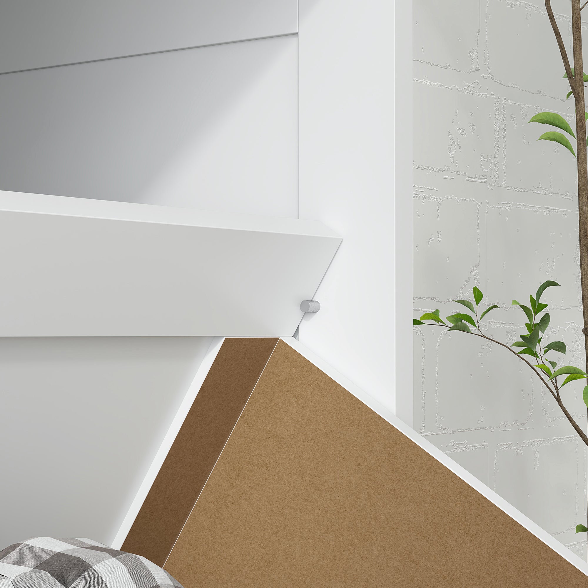 HOMCOM Laundry Cabinet, Laundry Hamper Cabinet with Louvered Doors and 2 Baskets, Bathroom Hamper Cabinet for Laundry Room, Bathroom, White